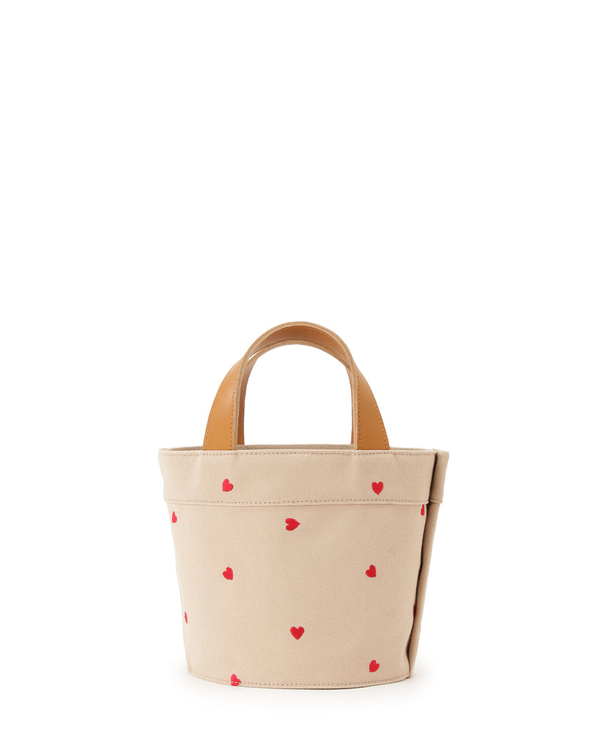 Canvas tote XS (heart embroidery)— LUDLOW STORE