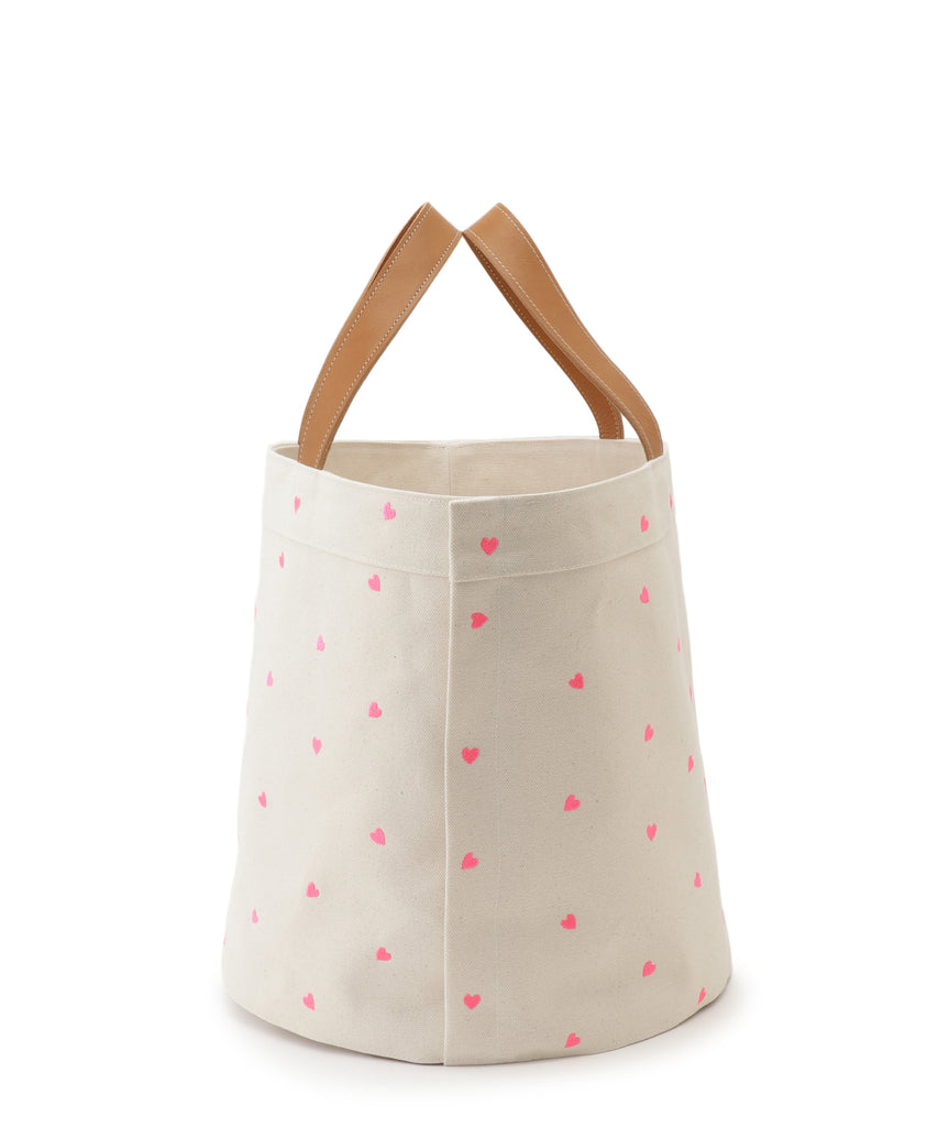 WEB限定] Canvas tote L (heart embroidery)— LUDLOW STORE