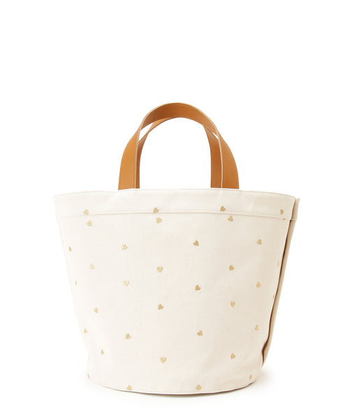 Canvas tote L (heart embroidery)— LUDLOW STORE