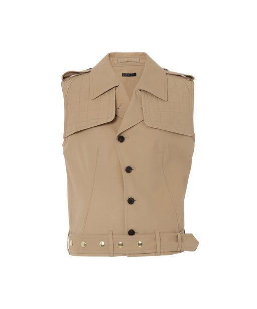 [予約] Belted vest with big pocket [3月下旬発送予定]