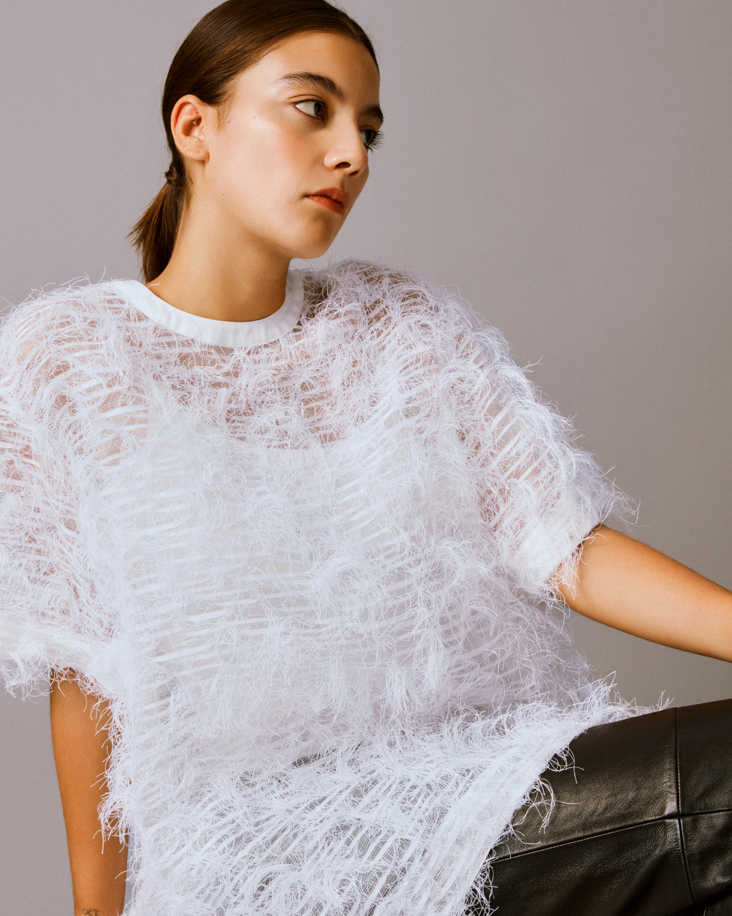 Swan Crew Neck Top