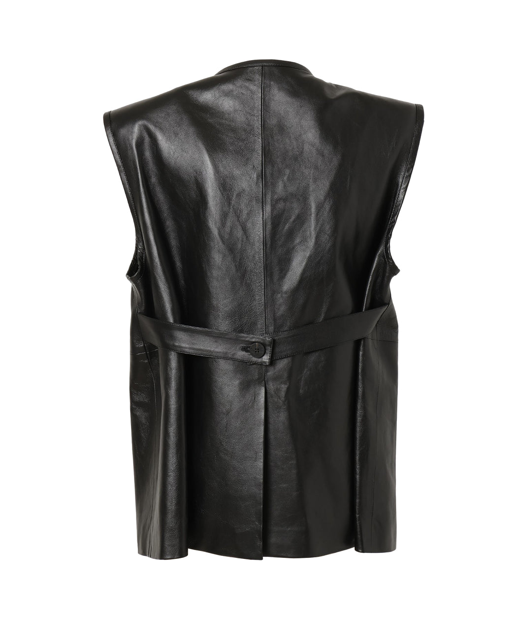 [予約]Black Leather Gilet[1月以降発送予定]