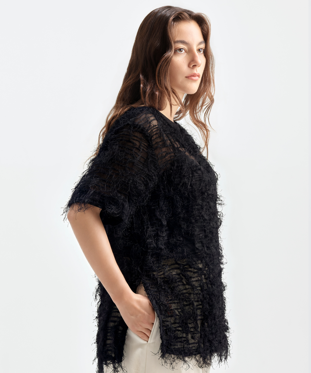 [予約] Swan Crew Neck Top - 9月上旬発送予定