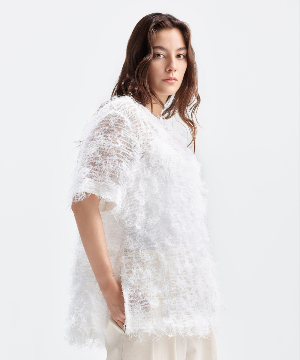 [予約] Swan Crew Neck Top - 9月上旬発送予定