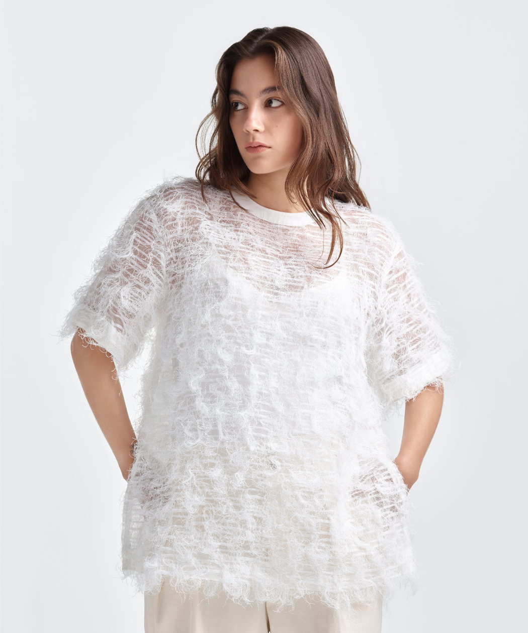 [予約] Swan Crew Neck Top - 8月下旬発送予定