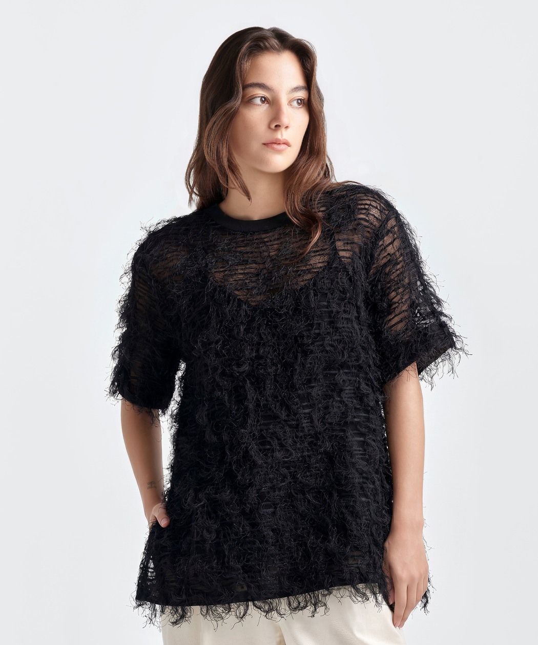 [予約] Swan Crew Neck Top - 9月上旬発送予定
