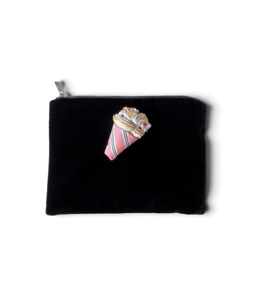 Flat Pouch - Strawberry Crape