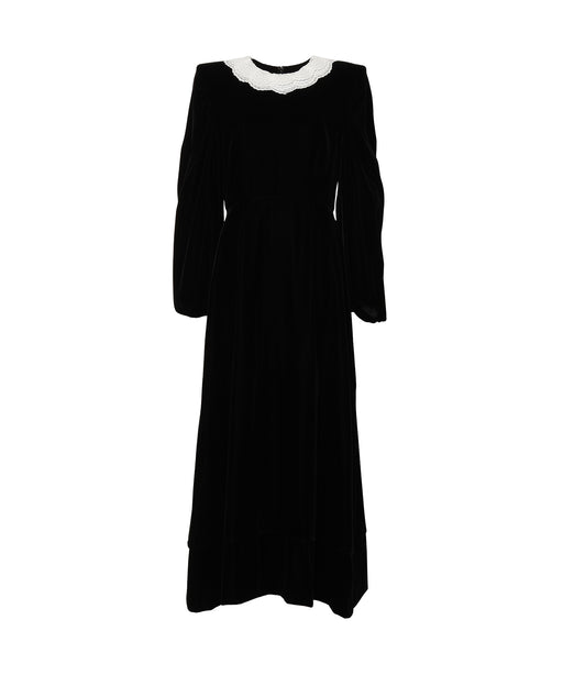 [予約] Velvet Dress with Lace Collar [12月上旬発送予定]