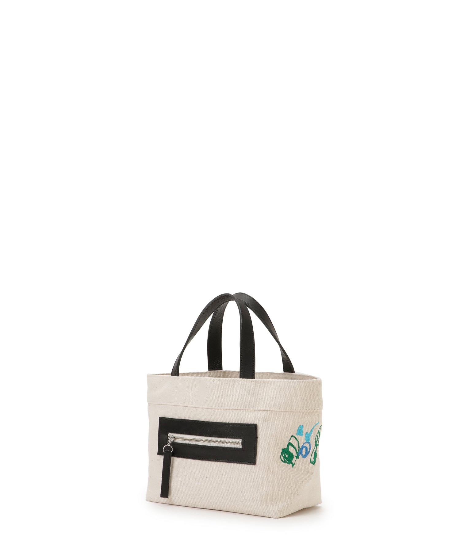 OEKAKI] Wide Canvas tote S (Black)— LUDLOW STORE